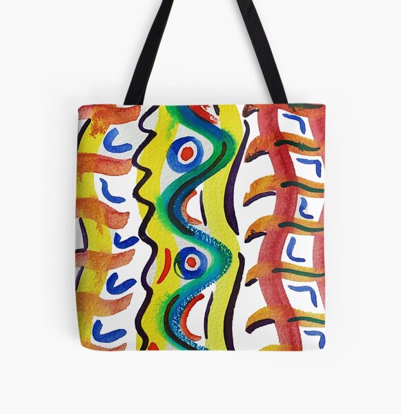 Retro Grunge Surreal Art Tote Bag