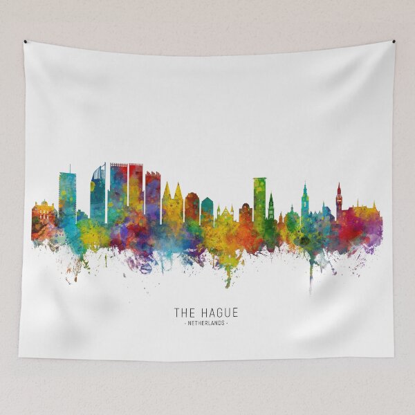 Item preview, The Hague Netherlands Skyline designed and sold by ArtPrints.