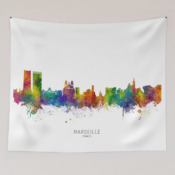 Item preview, Marseille France Skyline designed and sold by ArtPrints.