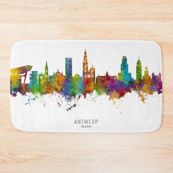 Item preview, Antwerp Belgium Skyline designed and sold by ArtPrints.