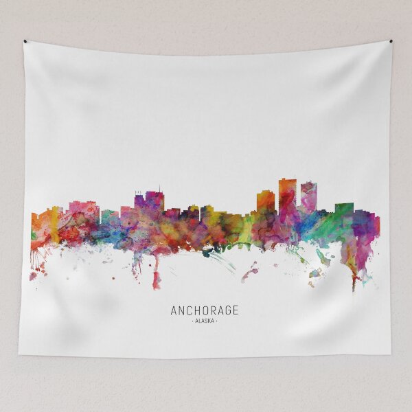 Item preview, Anchorage Alaska Skyline designed and sold by ArtPrints.