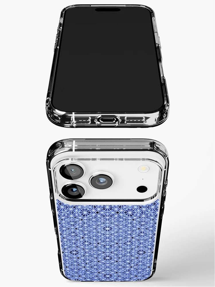 Thumbnail 3 of 5, iPhone Case, Blue Universal Pattern designed and sold by Patterner.