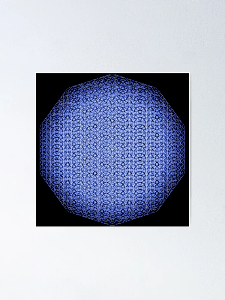 Thumbnail 1 of 3, Poster, Blue Universal Pattern designed and sold by Patterner.