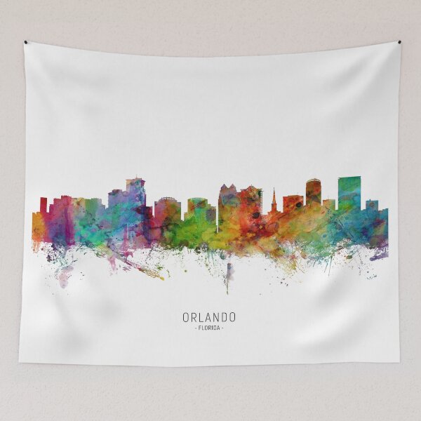 Aperçu de l'œuvre Orlando Florida Skyline créée et vendue par ArtPrints.