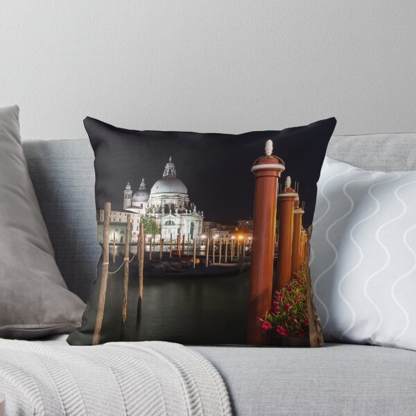 Artikelvorschau, Venedig Italien Mitternacht - Santa Maria della Salute durch einen Wald von Paline entworfen und verkauft von Georgia Mizuleva.