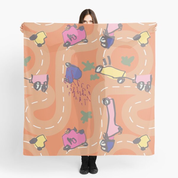 Elijah - Oranges - Roads - Single Motif Scarf