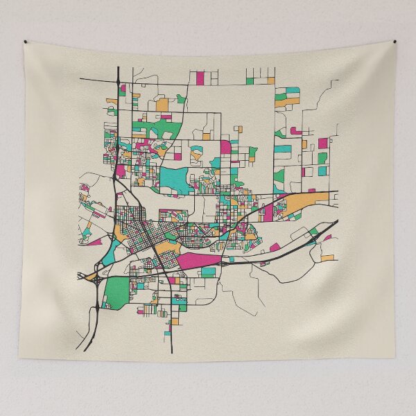 Item preview, Cheyenne, Wyoming Street Map designed and sold by A Deniz Akerman.