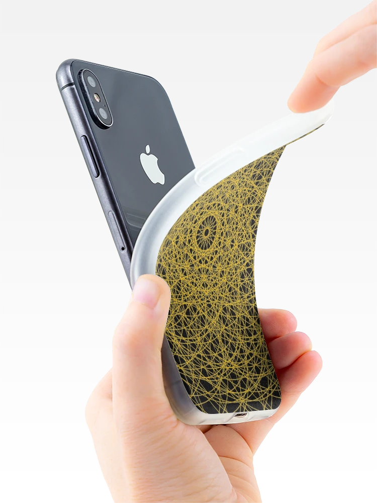 Thumbnail 4 of 5, iPhone Case, Orange Intricate Pattern designed and sold by Patterner.