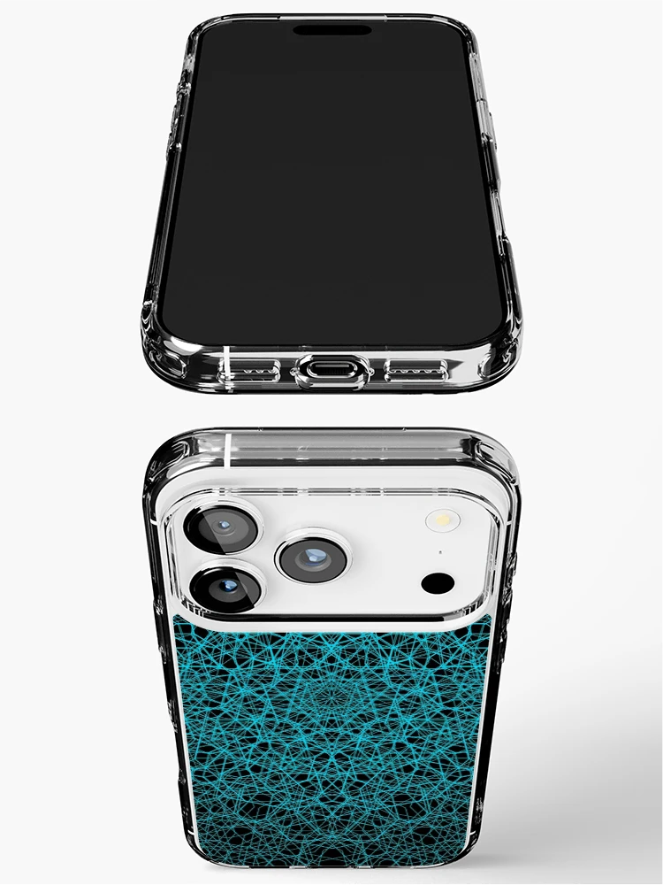 Thumbnail 3 of 5, iPhone Case, Light Blue Complicated Pattern designed and sold by Patterner.