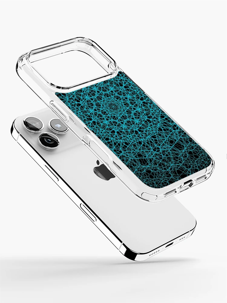 Thumbnail 2 of 5, iPhone Case, Light Blue Complicated Pattern designed and sold by Patterner.