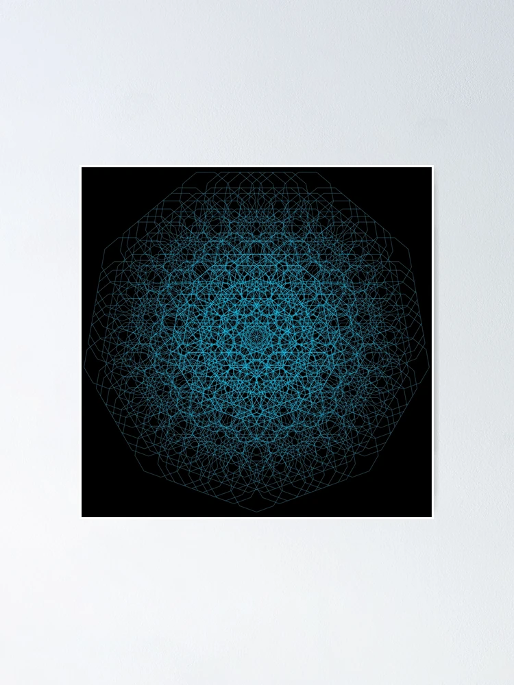 Thumbnail 1 of 3, Poster, Light Blue Complicated Pattern designed and sold by Patterner.
