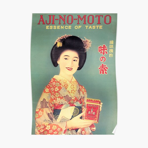 Ajinomoto Seasoning Advertisement Japanese Kimono Lady Vintage Poster