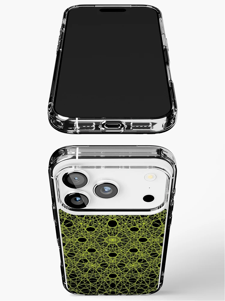 Thumbnail 3 of 5, iPhone Case, Yellowish Green Pattern designed and sold by Patterner.