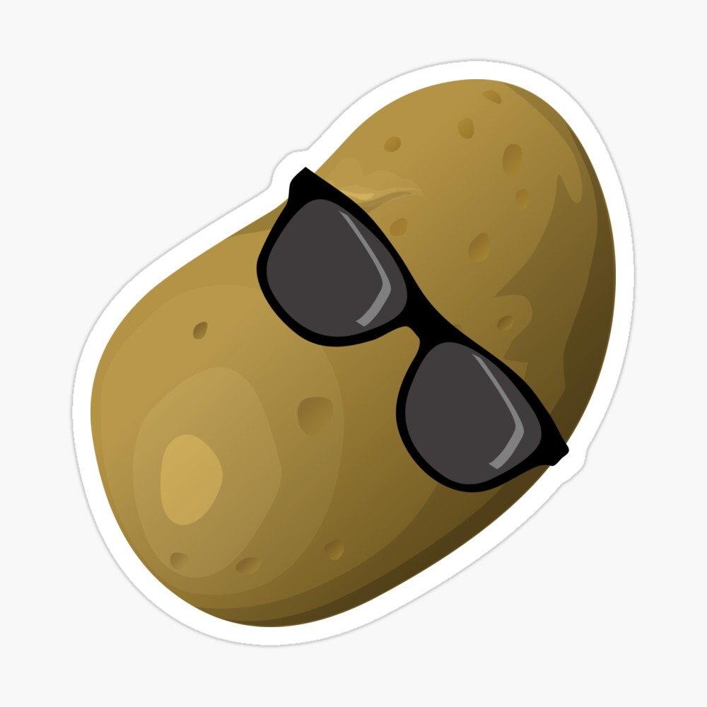 Potato Sunglasses T-shirt Design Vector Download