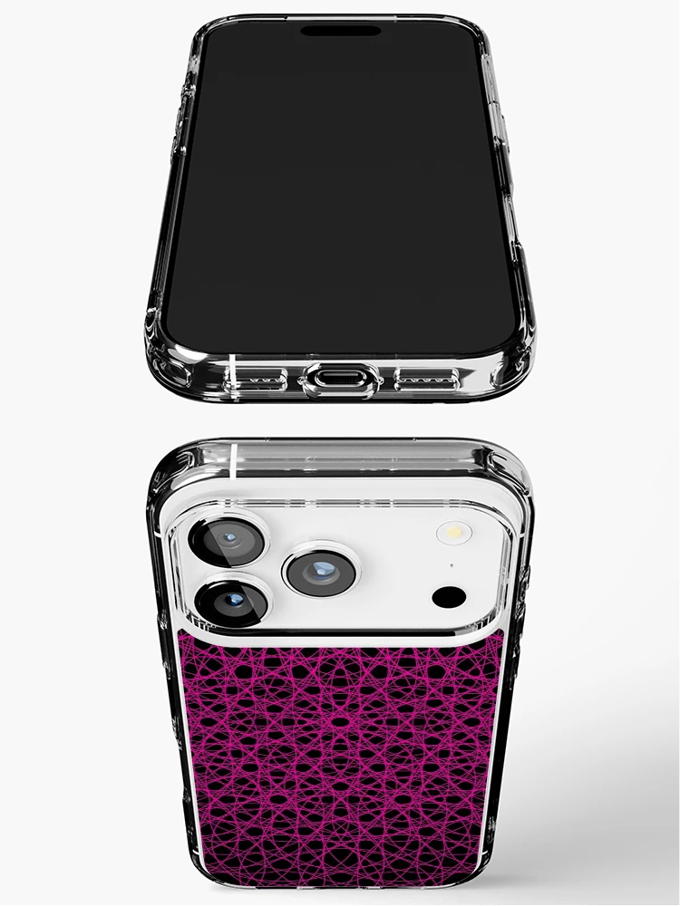 Thumbnail 3 of 5, iPhone Case, Pink Flowy Pattern designed and sold by Patterner.