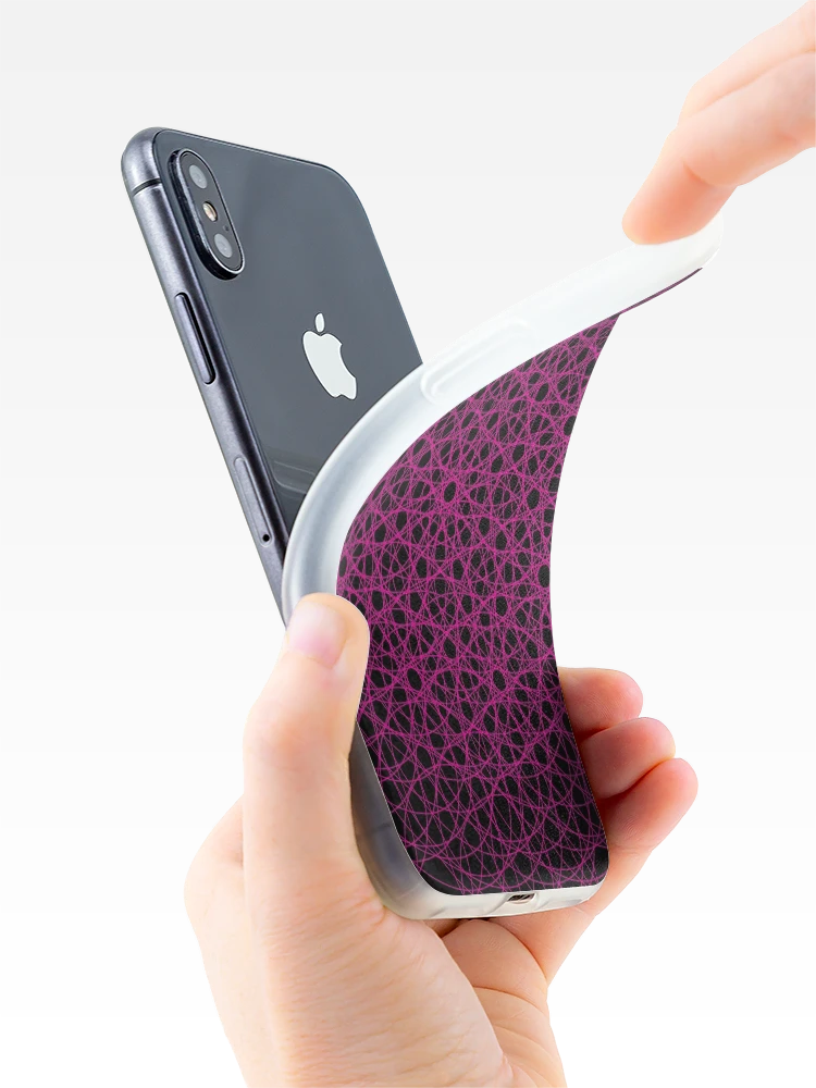 Thumbnail 4 of 5, iPhone Case, Pink Flowy Pattern designed and sold by Patterner.