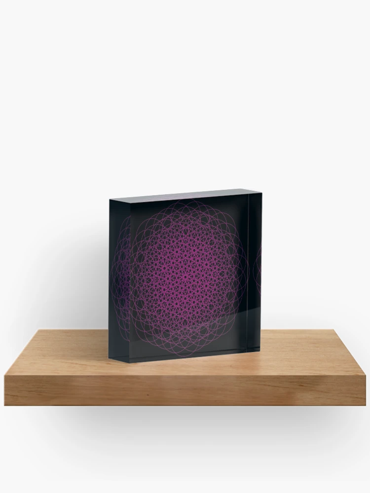 Thumbnail 2 of 5, Acrylic Block, Pink Flowy Pattern designed and sold by Patterner.