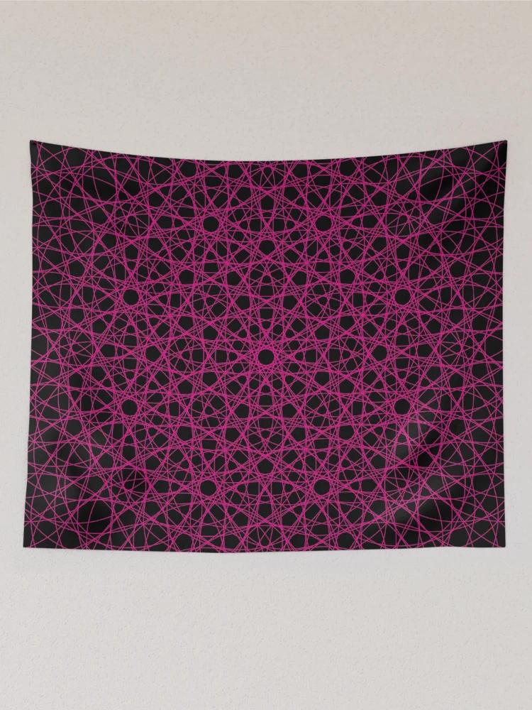 Thumbnail 2 of 3, Tapestry, Pink Flowy Pattern designed and sold by Patterner.