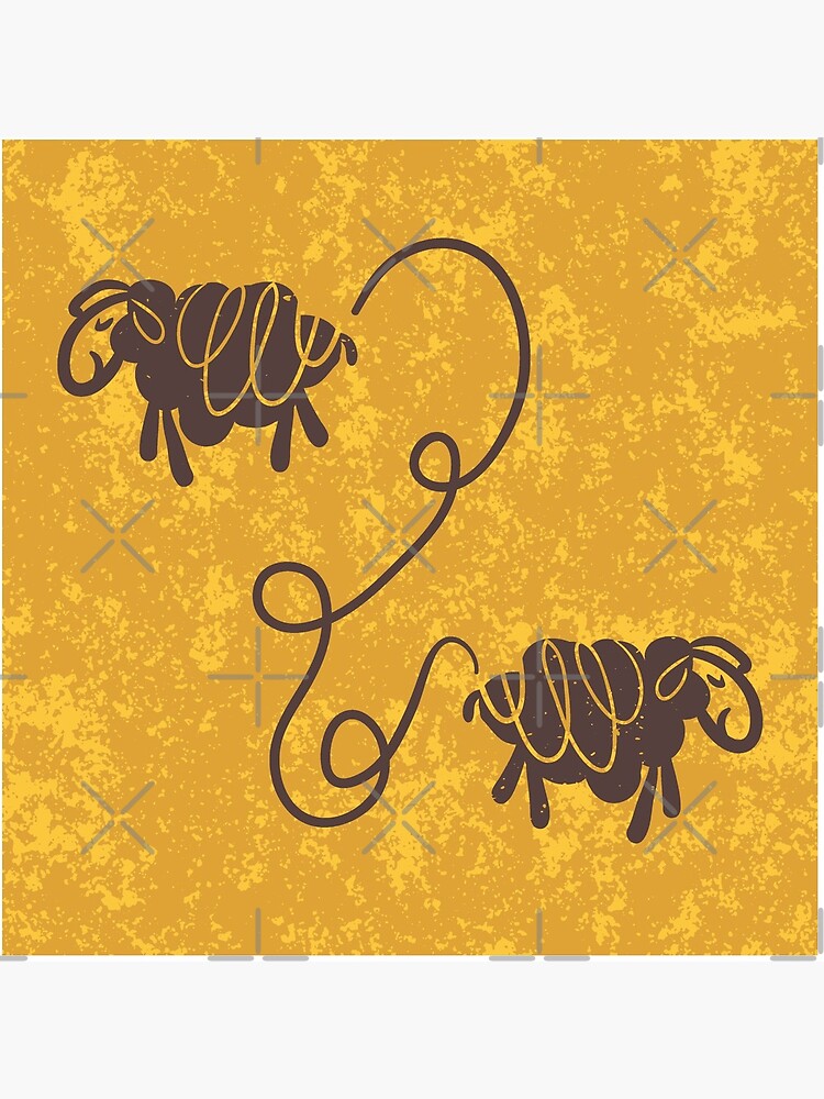 Connected sheep on mustard by nobelbunt