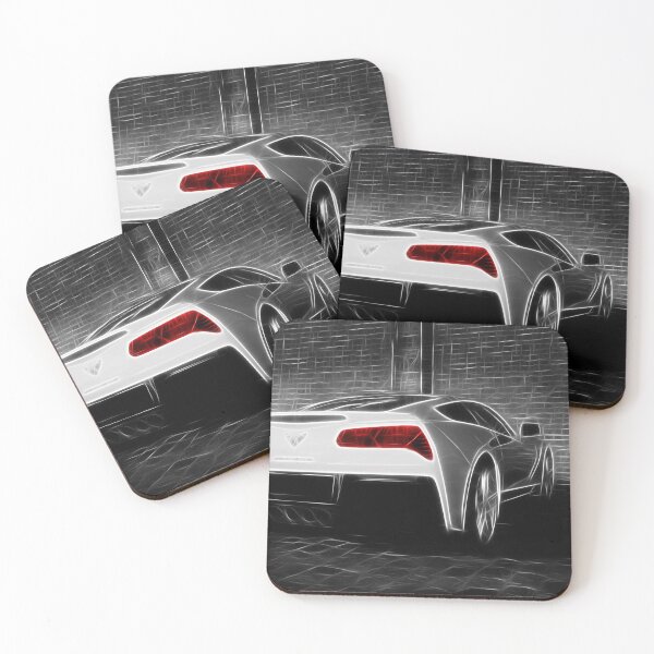 Item preview, C7 - Corvette - black white designed and sold by hottehue.