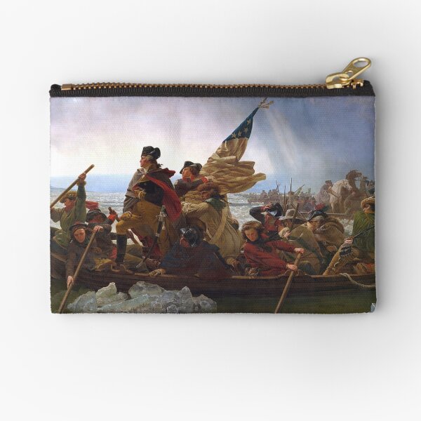 Washington Crossing the Delaware. By the German American artist Emanuel Gottlieb Leutze. Zipper Pouch