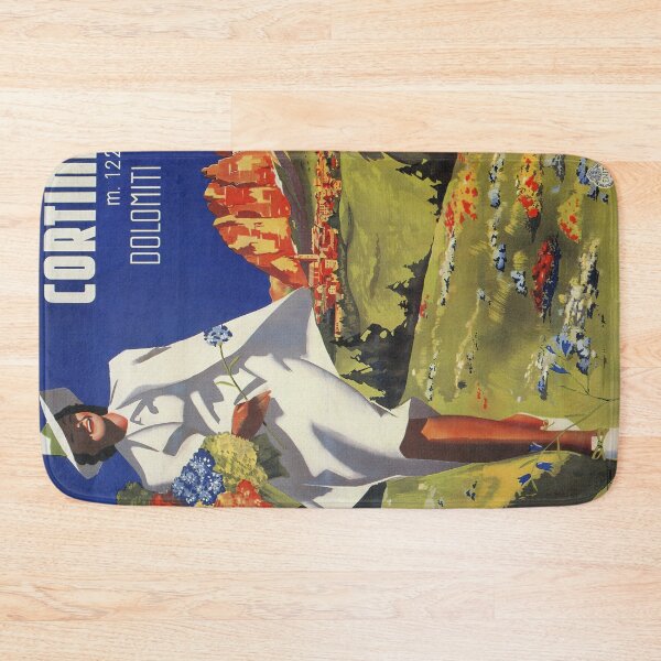 Item preview, Vintage Italian Alps Cortina summer travel advert designed and sold by aapshop.