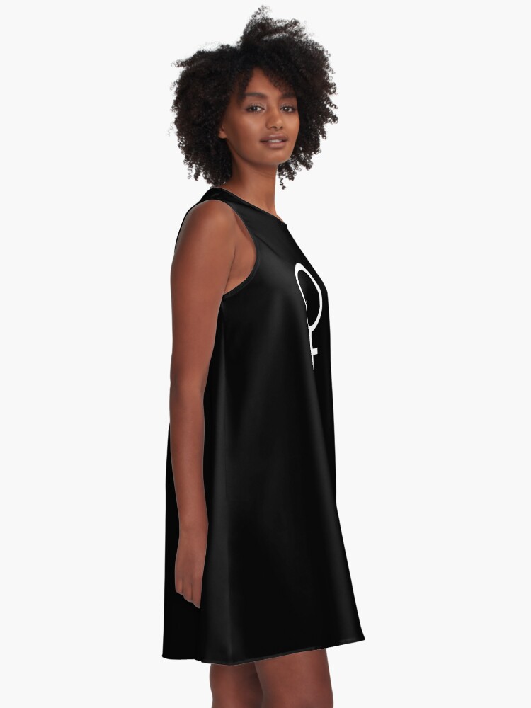 venus black and white dress