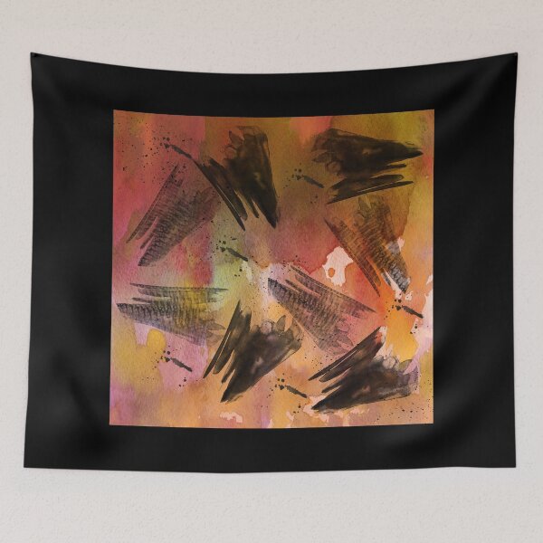 Item preview, Watercolor Pen and Ink Abstract Pattern designed and sold by GrimalkinStudio.