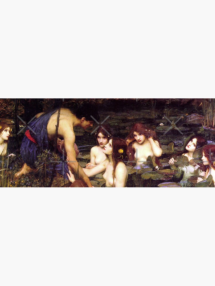 Hylas And The Nymphs 1896 By J W Waterhouse Sticker For Sale By