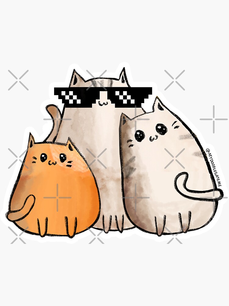 Cool Grouchy Cats - Gato - Cat Purr by mydoodlesateme