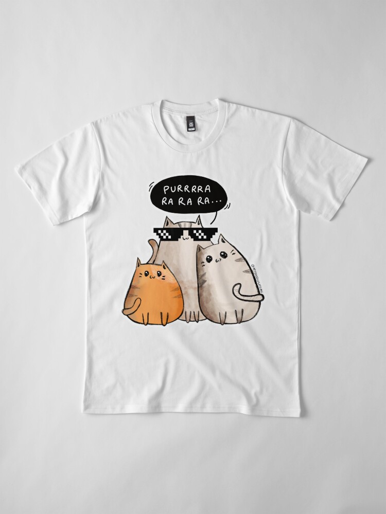 Alternate view of Thug Life - Purra Ra Ra Ra - Cool Gangster Cats Premium T-Shirt