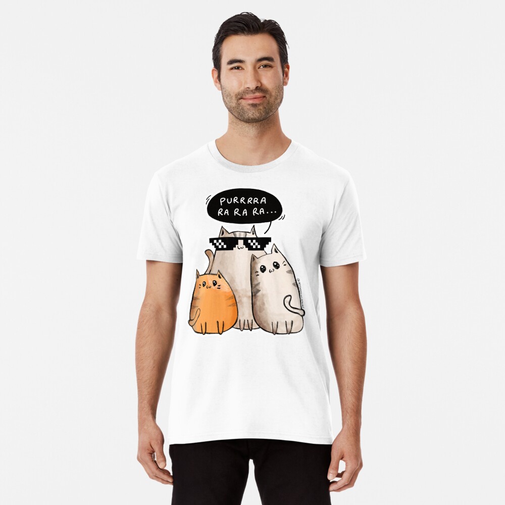 Thug Life - Purra Ra Ra Ra - Cool Gangster Cats Premium T-Shirt