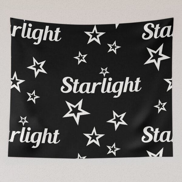 Item preview, STARLIGHT WHITE - star pattern with lettering Starlight designed and sold by TaunusNetz.