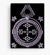 Magical Circle of King Solomon INVERTED Canvas Print