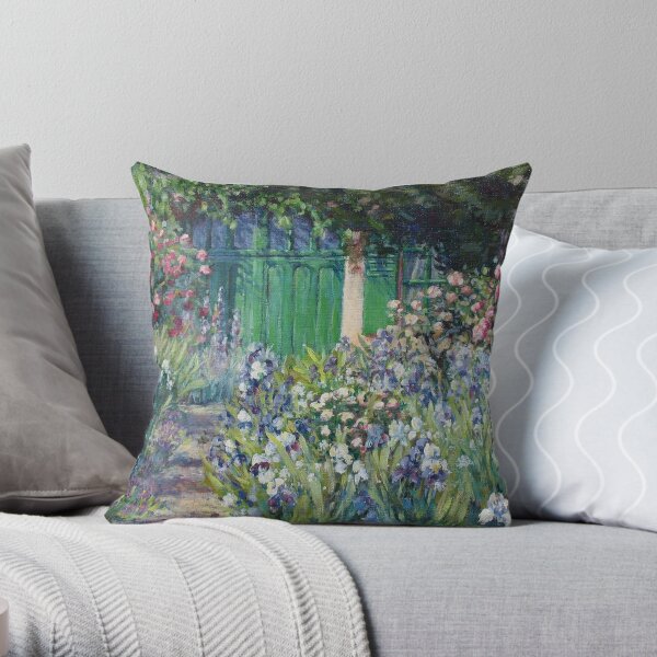 Monet's Garden Door | Painting Throw Pillow