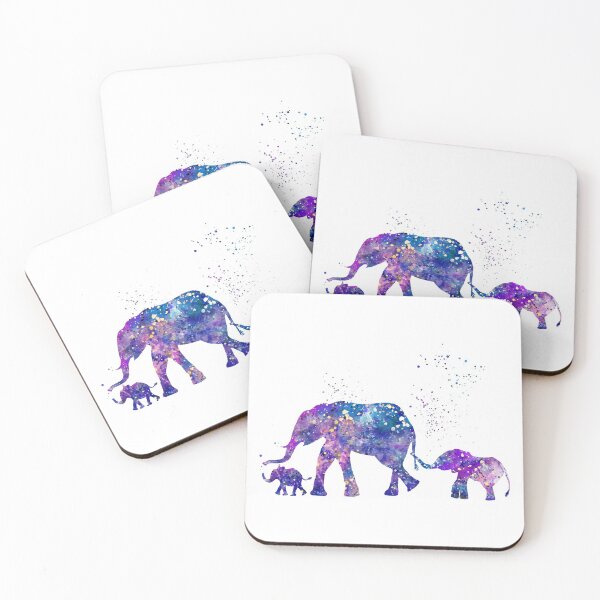 Item preview, Mom Elephant with two little child elephants designed and sold by EvasDreams.