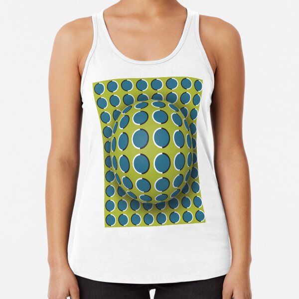 How Do #Optical #Illusions Work? #OpArt #VisualIllusion Racerback Tank Top