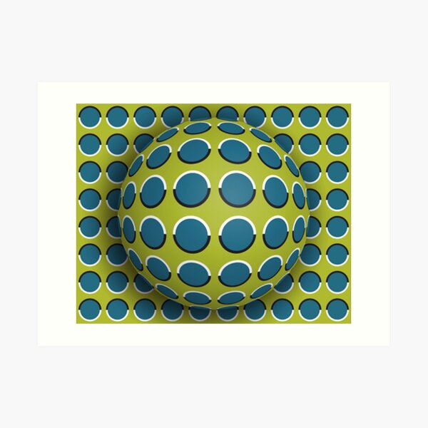 How Do #Optical #Illusions Work? #OpArt #VisualIllusion Art Print