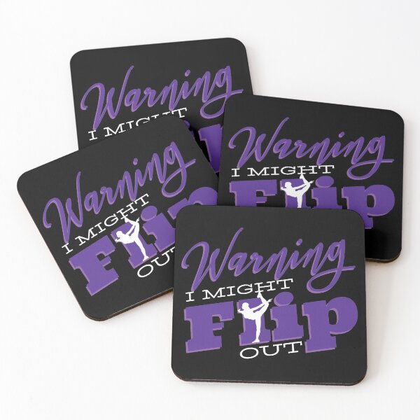 Item preview, Funny cheerleader saying | Warning I Might Flip Out. designed and sold by emphatic.