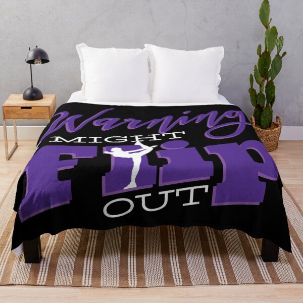 Item preview, Funny cheerleader saying | Warning I Might Flip Out. designed and sold by emphatic.
