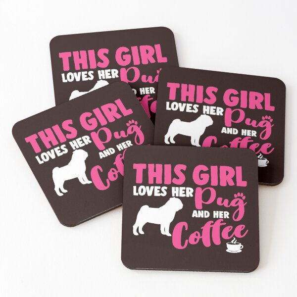 Item preview, This Girl Loves Her Pug And Her Coffee designed and sold by larspat.
