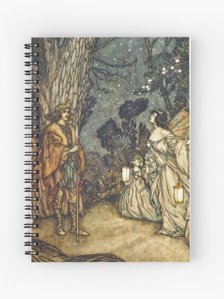 A Midsummer Night S Dream Arthur Rackham Fairy Tale Art Spiral Notebook By Amberflash Redbubble