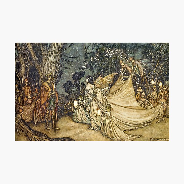 "A Midsummer Night's Dream" - Arthur Rackham Fairy Tale Art Photographic Print