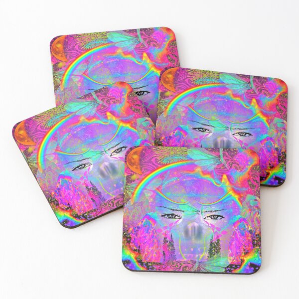 Item preview, Rainbow Crystal Psychic designed and sold by Discordant Dreams Art.