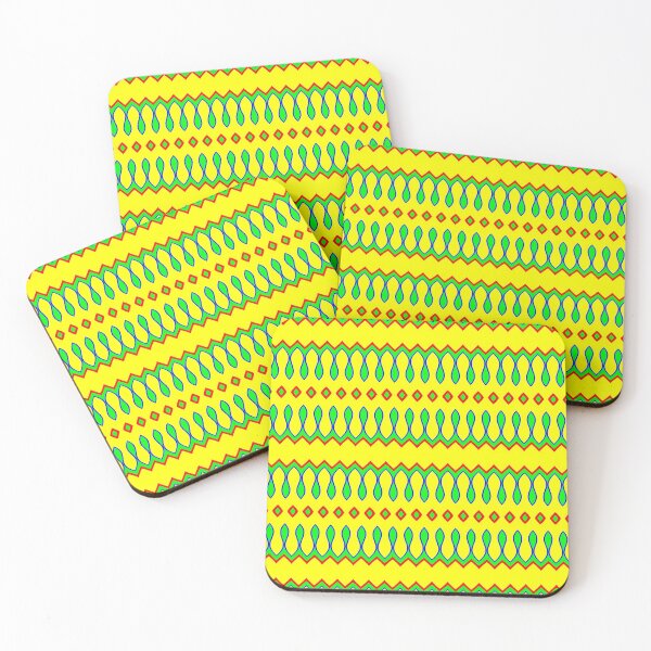 Item preview, Geometric vintage pattern in vivid colours designed and sold by siwabudda.