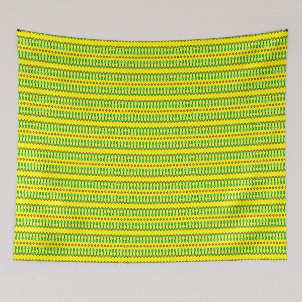Item preview, Geometric vintage pattern in vivid colours designed and sold by siwabudda.