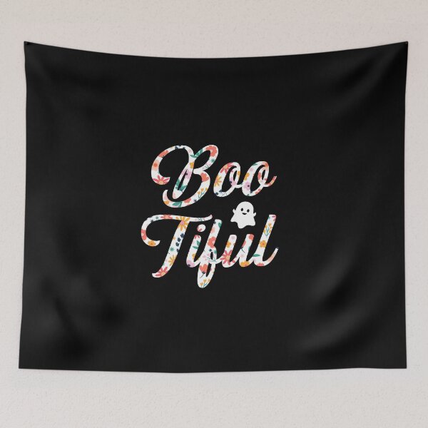Item preview, Beautiful Halloween  Boo Tiful Floral Pattern designed and sold by GODZILLARGE.