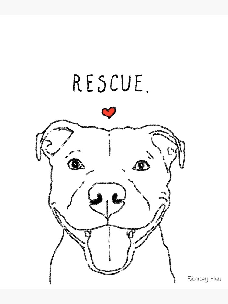 Smiling Pit Bull Rescue Pit Bull Rescue Dog Adopt Don T Shop Pittie Greeting Card By Nitesky13 Redbubble