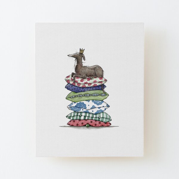 Prinzessin auf der Erbse - Windhund - Galgo - Whippet - Greyhound - Italienisches Windspiel Aufgezogener Druck auf Holz