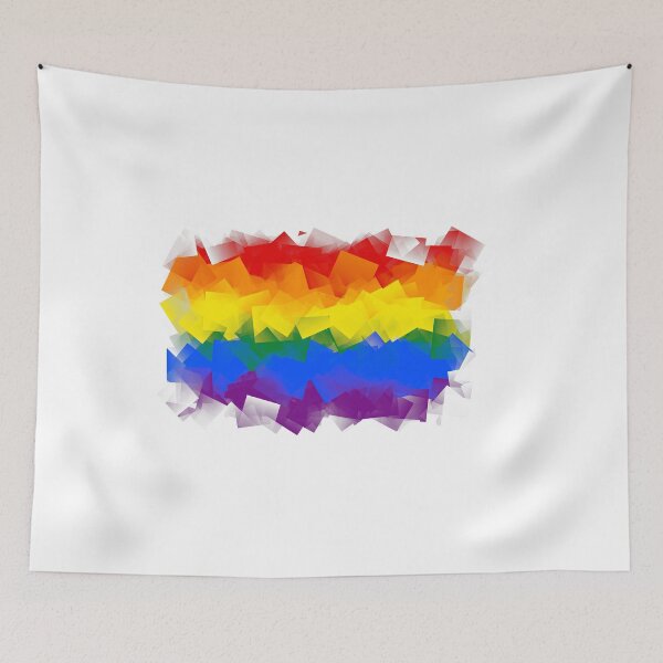 Item preview, abstract pride flag cubist designed and sold by qlobba.